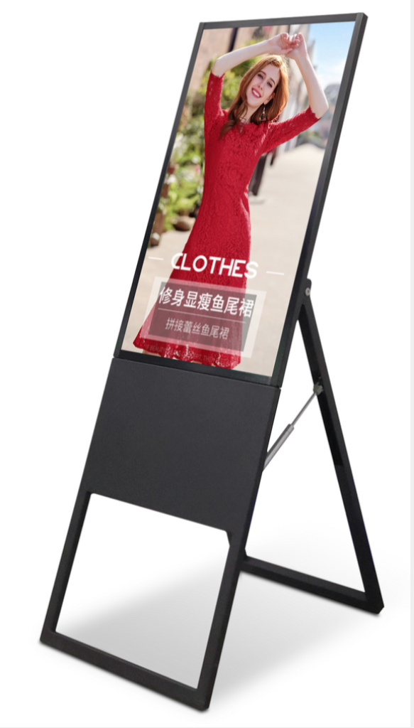 Totem Numérique Pliable 32 Pouces - Écran Publicitaire Pliable Compact Professionnel - Digital Signage | LUXGREEN