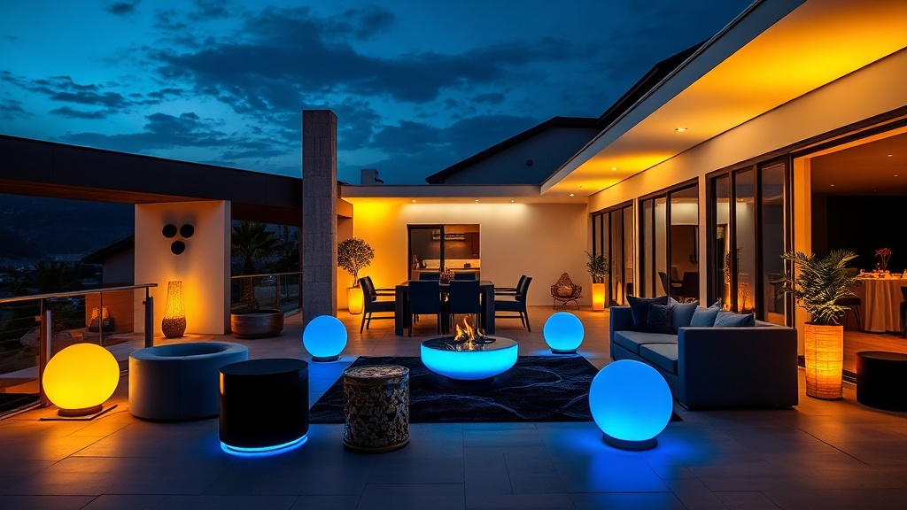 Mobilier LED lumineux extérieur haut de gamme