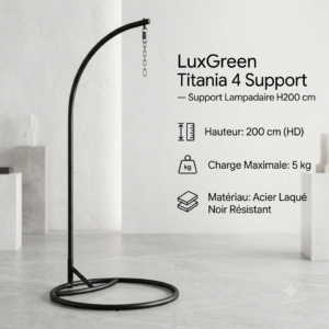 Étagère Balançoire LED Rechargeable LUXGREEN Titania 4 H200cm – 16 Couleurs RGB IP65 – Événementiel | Titania 4 LUXGREEN